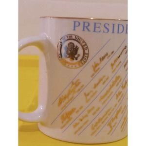 Authentic Signatures Presidents of the United States 12 oz Coffee Mug-1789 -1993